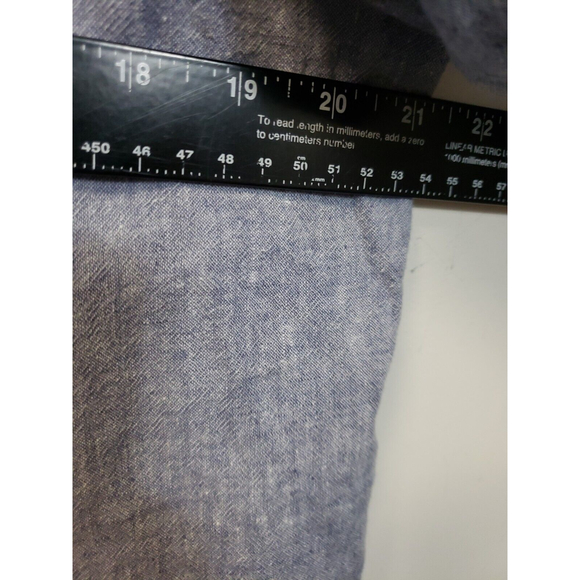 Kim Rogers Size M Blue gray Linen / Cotton Long Sleeve Collared Button Up Shirt - Picture 5 of 6